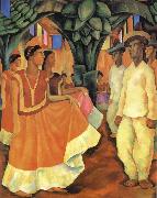 Diego Rivera The Dancing from Tehuantepec china oil painting reproduction